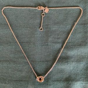 Banana Republic gold tone interlocking hoops necklace